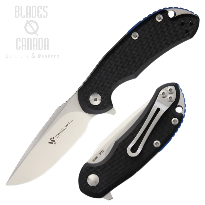 Steel Will Mini Cutjack Flipper Folding Knife, M390, G10 Black, C22M-2BK
